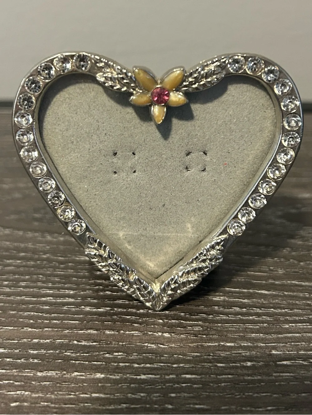 Small crystal heart picture frame